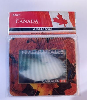 Coasters 4 Pack: Niagara Falls Canada Souvenir of Canada 4" x 4"