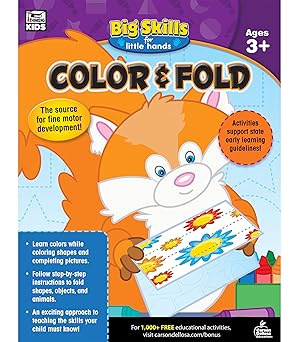 US Educational Workbook: Big Skills for Little Hands Color and Fold Ages 3+