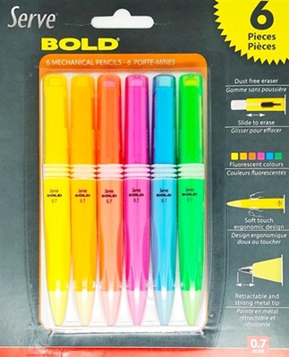 Serve Bold Mechanical Pencil 6 Pack