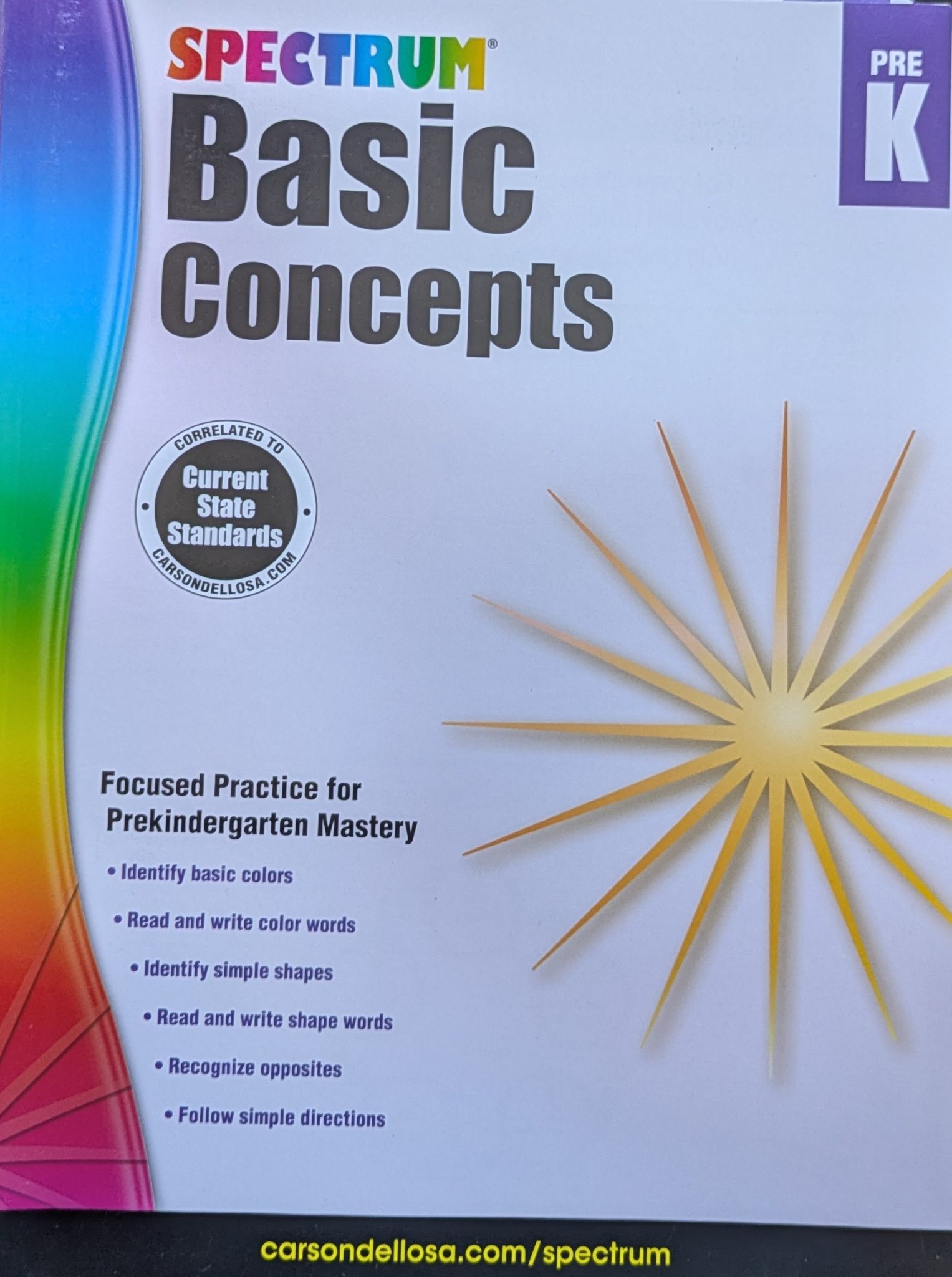 Spectrum Basic Coding Us Educational Workbook: Spectrum Basic Concepts PreK | Professional ...
