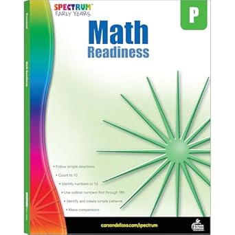 US Educational Workbook: Spectrum Math Readiness Grade P